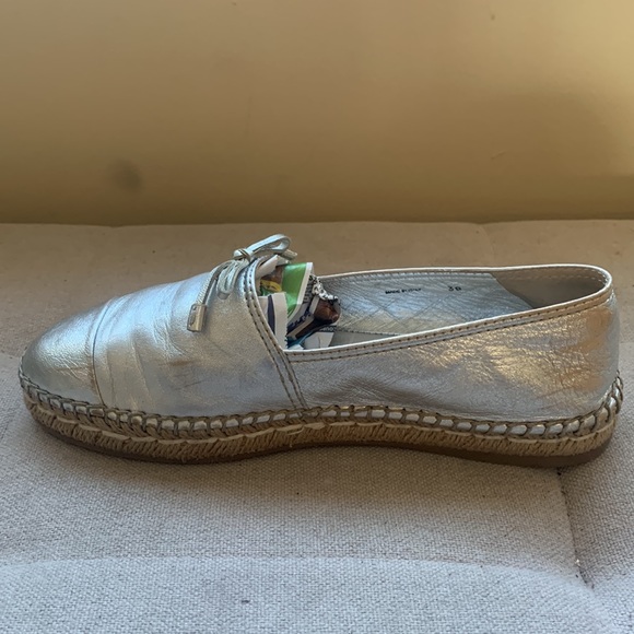 Prada Women's Espadrilles Silver Size 38/7.5 SB11 - Picture 10 of 16